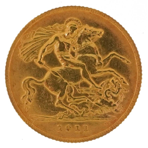 2033 - George V 1911 gold half sovereign