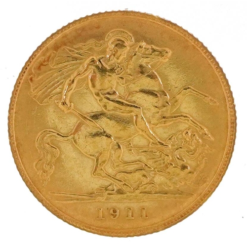 2034 - George V 1911 gold half sovereign