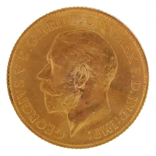 2034 - George V 1911 gold half sovereign