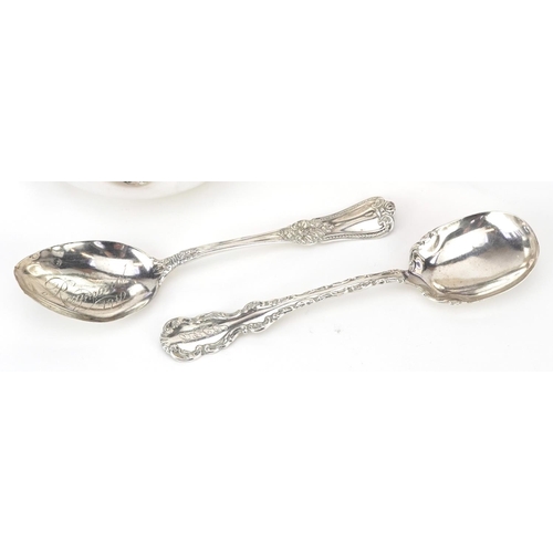 178 - Silver items comprising American sterling circular bowl, two American sterling spoons and a South Af... 