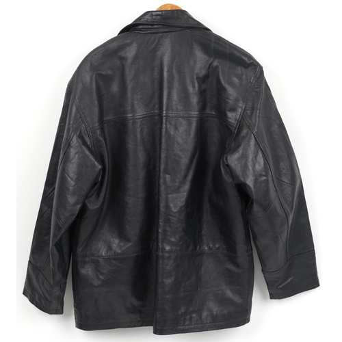 1664 - Gentlemen's Ironsides leather coat, size Medium