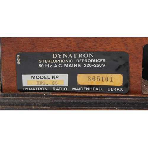 1141 - Vintage Dynatron Goldring G101 turntable with control panel housed in a military interest campaign s... 