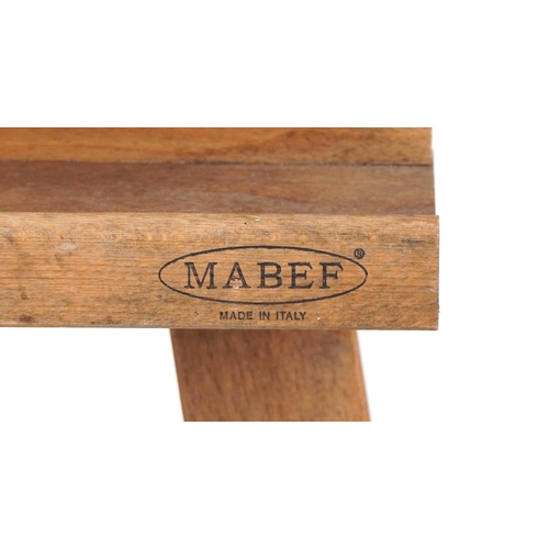 1208 - Vintage Mabef lightwood floor standing artist's easel, 188cm high