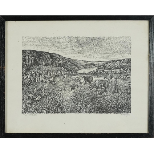 775 - Edna Whyte - Highland Life, four pencil signed woodcuts, framed and glazed, each 30cm x 23cm excludi... 