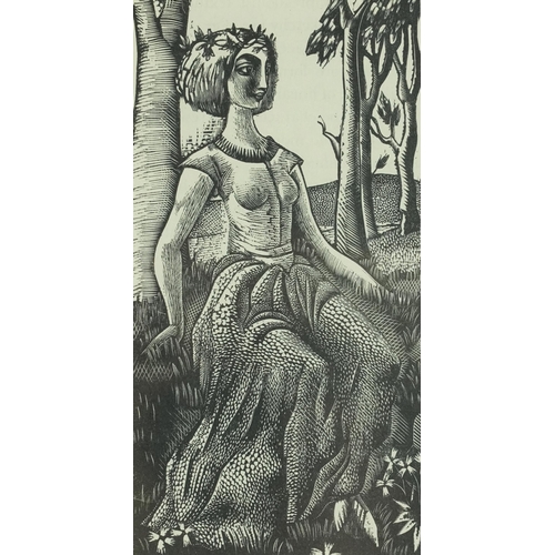 114 - Eric Ravilious - Proserpina, wood engraving inscribed The Woodcut: An Annual, Flevron 1928 verso, mo... 