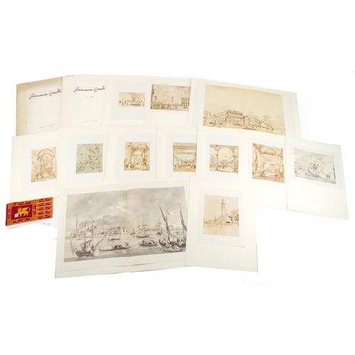 1773A - Francesco Guardi, Electa Milano, folio of twelve prints, overall 49cm x 36cm