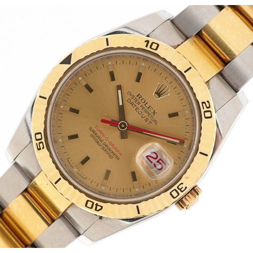 2202 - Rolex, gentlemen's 18ct gold and stainless steel Rolex Turn-O-Graph Oyster Datejust automatic wristw... 