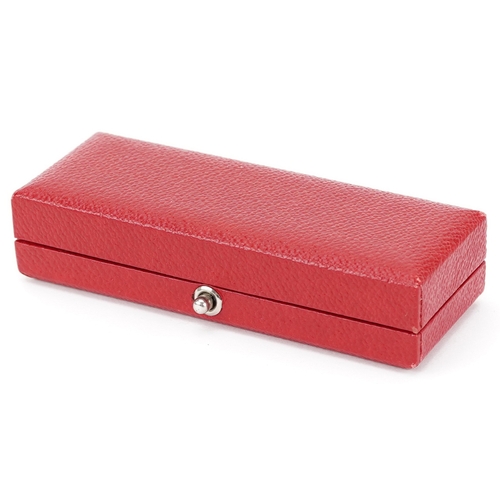 2271 - Georg Jensen, Mid century Danish 925S silver tie clip relief decorated with stylised flowers, housed... 