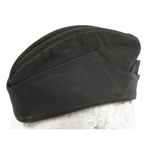 1856 - British military World War II RAF Officer's side cap previously belonging to Evan David Verdlin Will... 