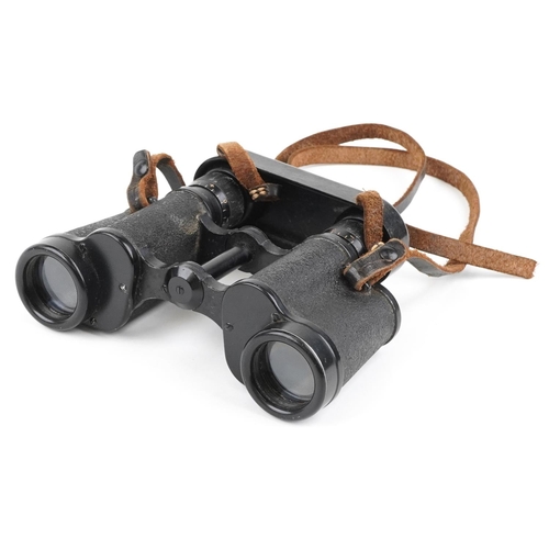 1893 - Pair of German military World War II Dienstglas 6 x 30 binoculars reputedly taken from a German offi... 