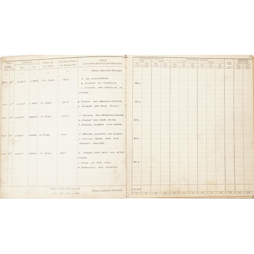 1852 - British military World War II Royal Air Force pilot's flying log book previously belonging to Leadin... 