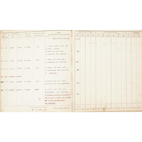 1852 - British military World War II Royal Air Force pilot's flying log book previously belonging to Leadin... 