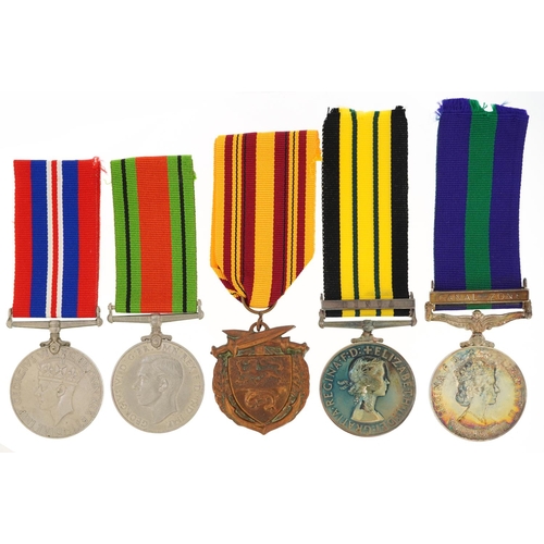 1810 - British military World War II and later Dunkirk five medal group including Elizabeth II Africa Gener... 