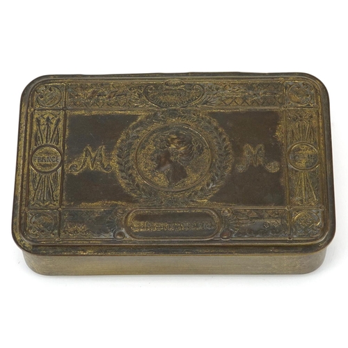 1850 - British military World War I brass Mary tin