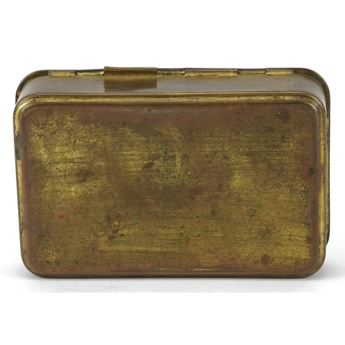 1850 - British military World War I brass Mary tin