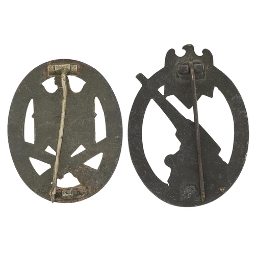 1834 - Two German military interest badges comprising General Assault and Army Flak