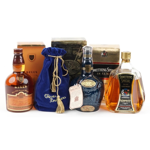 333 - Three bottles of whisky with boxes comprising Chivas Brothers Royal Salute 21 Years Old, one litre S... 