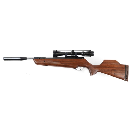 1917 - Theoben HE system .22 cal air rifle with Nikko silver crown 3-9 x 40 scope and field product protect... 