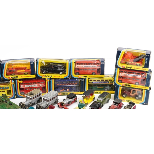 1626A - Vintage and later diecast vehicles, some with boxes including Corgi advertising and Dinky army vehic... 