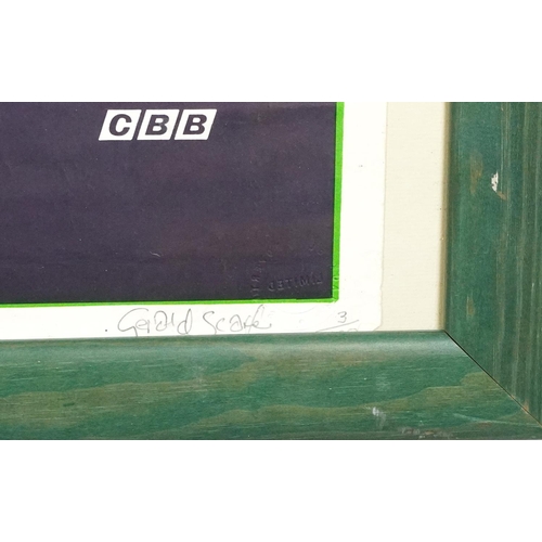 1026 - Gerald Scarf - BBC Radio, signed poster, limited edition 3/100, with embossed watermark, framed and ... 