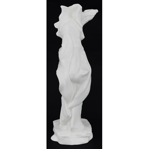 704 - Michael Sutty porcelain figure of a Geisha holding and parasol, 24.5cm high