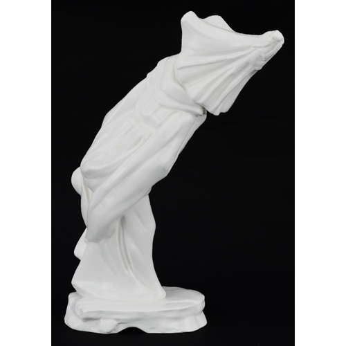 704 - Michael Sutty porcelain figure of a Geisha holding and parasol, 24.5cm high