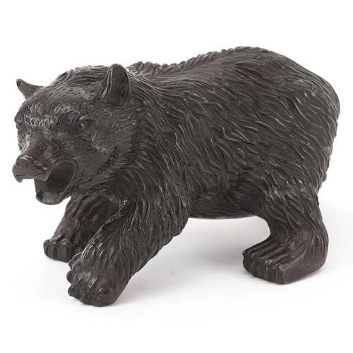 1453 - Patinated bronze study of a brown bear, 21cm in length