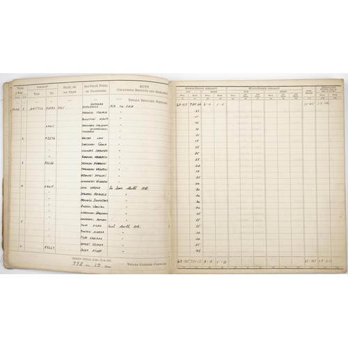 1853 - British military World War II Royal Air Force pilot's flying log book previously belonging to Sergea... 