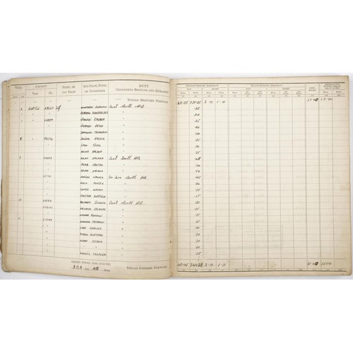 1853 - British military World War II Royal Air Force pilot's flying log book previously belonging to Sergea... 