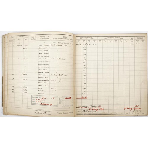 1853 - British military World War II Royal Air Force pilot's flying log book previously belonging to Sergea... 