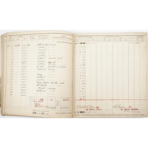 1853 - British military World War II Royal Air Force pilot's flying log book previously belonging to Sergea... 