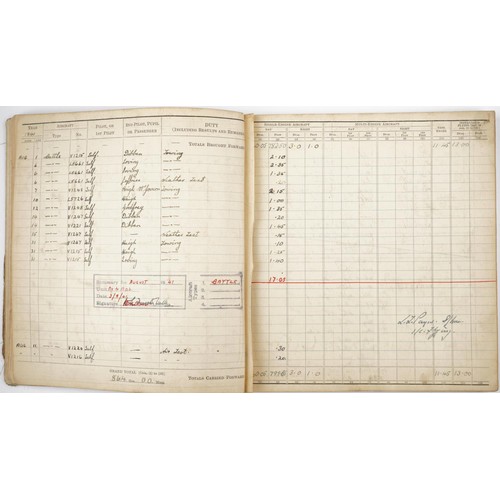 1853 - British military World War II Royal Air Force pilot's flying log book previously belonging to Sergea... 