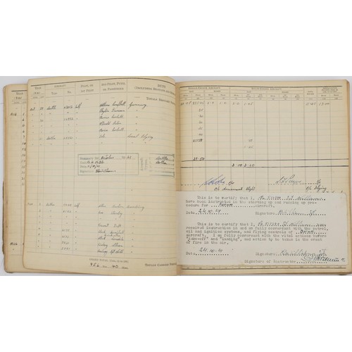 1853 - British military World War II Royal Air Force pilot's flying log book previously belonging to Sergea... 