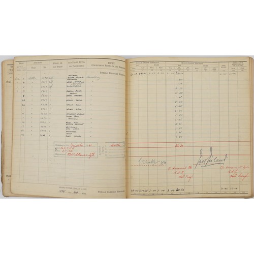 1853 - British military World War II Royal Air Force pilot's flying log book previously belonging to Sergea... 