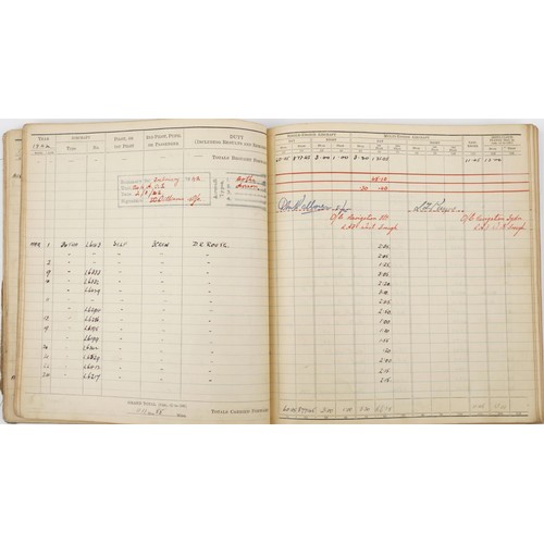 1853 - British military World War II Royal Air Force pilot's flying log book previously belonging to Sergea... 