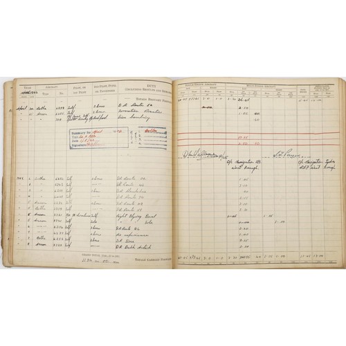 1853 - British military World War II Royal Air Force pilot's flying log book previously belonging to Sergea... 