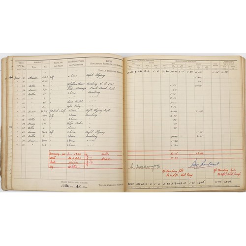 1853 - British military World War II Royal Air Force pilot's flying log book previously belonging to Sergea... 