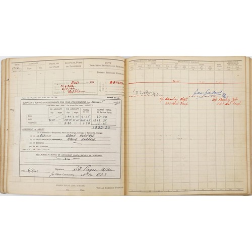 1853 - British military World War II Royal Air Force pilot's flying log book previously belonging to Sergea... 