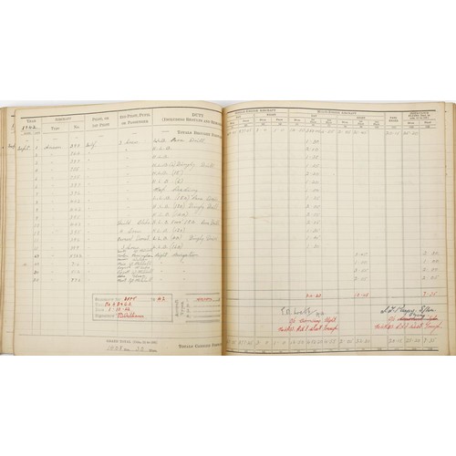 1853 - British military World War II Royal Air Force pilot's flying log book previously belonging to Sergea... 