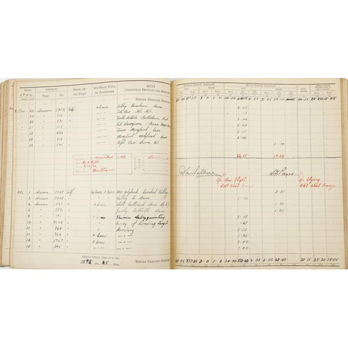 1853 - British military World War II Royal Air Force pilot's flying log book previously belonging to Sergea... 