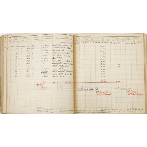 1853 - British military World War II Royal Air Force pilot's flying log book previously belonging to Sergea... 