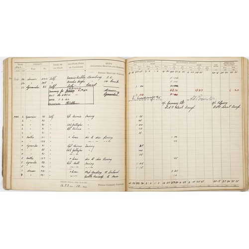 1853 - British military World War II Royal Air Force pilot's flying log book previously belonging to Sergea... 