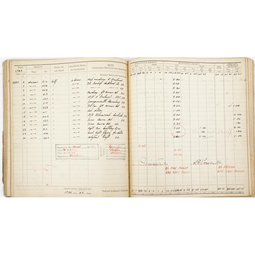 1853 - British military World War II Royal Air Force pilot's flying log book previously belonging to Sergea... 