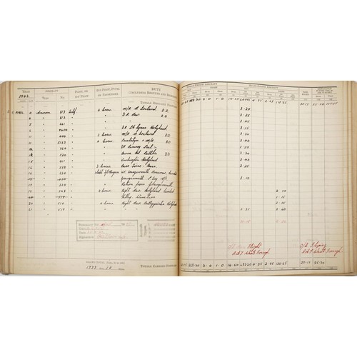 1853 - British military World War II Royal Air Force pilot's flying log book previously belonging to Sergea... 