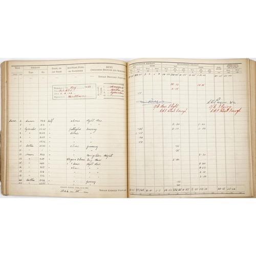 1853 - British military World War II Royal Air Force pilot's flying log book previously belonging to Sergea... 