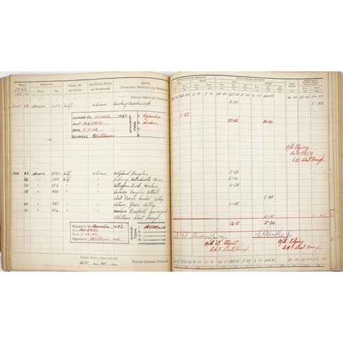 1853 - British military World War II Royal Air Force pilot's flying log book previously belonging to Sergea... 