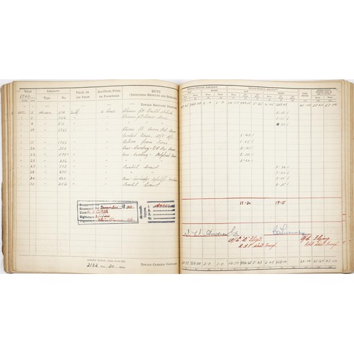 1853 - British military World War II Royal Air Force pilot's flying log book previously belonging to Sergea... 