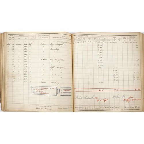 1853 - British military World War II Royal Air Force pilot's flying log book previously belonging to Sergea... 