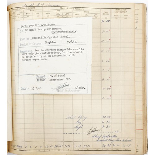 1853 - British military World War II Royal Air Force pilot's flying log book previously belonging to Sergea... 