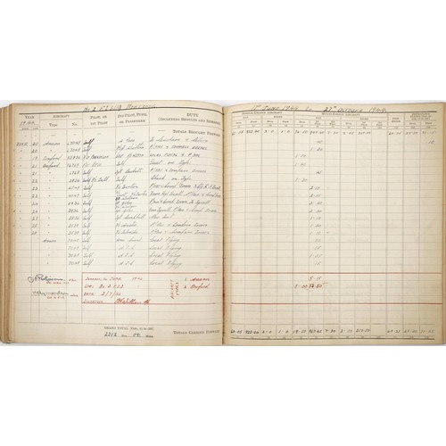 1853 - British military World War II Royal Air Force pilot's flying log book previously belonging to Sergea... 